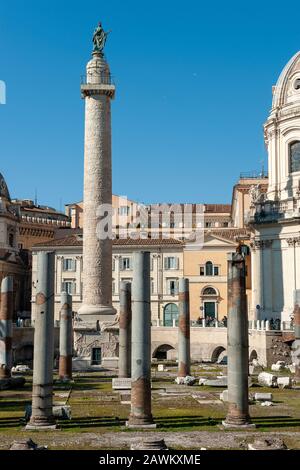 Colonna Di Traian / Roma | Trajanssäule / Rom Foto Stock