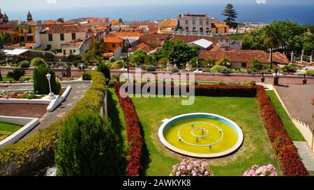Victoria Gardens (Jardines Victoria o Los Jardines del Marquesado de la Quinta Roja). La Orotava, Tenerife, Isole Canarie, Spagna Foto Stock