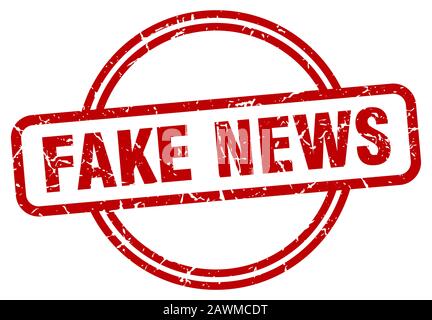 finto news stamp. finto news round vintage grunge segno. finto news Illustrazione Vettoriale