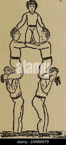 "Come fare, un libro di giochi, acrobazie, piramidi e giochi" (1899) Foto Stock