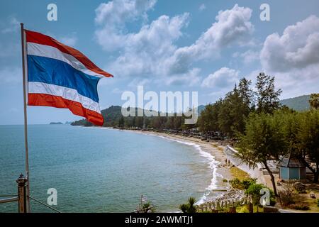 Krom Luang Chumphon Thailandia gennaio 2020, un tempio in onore del principe tailandese a Chai Ree spiaggia Foto Stock