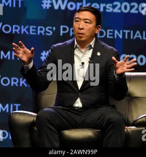 Philadelphia, PA, USA - 17 SETTEMBRE 2019: Andrew Yang al Summit Presidenziale Dei Lavoratori al Pennsylvania Convention Center. Foto Stock