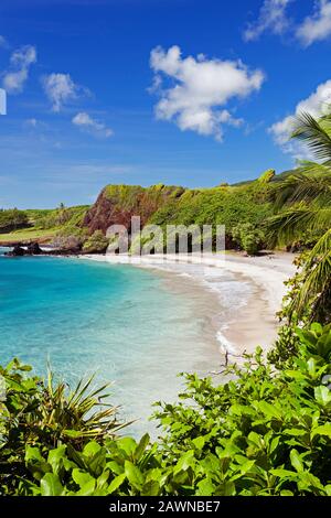 Una bella giornata a Hamoa Beach, Maui, Hawaii. Foto Stock