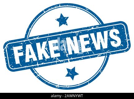 finto news stamp. finto news round vintage grunge segno. finto news Illustrazione Vettoriale