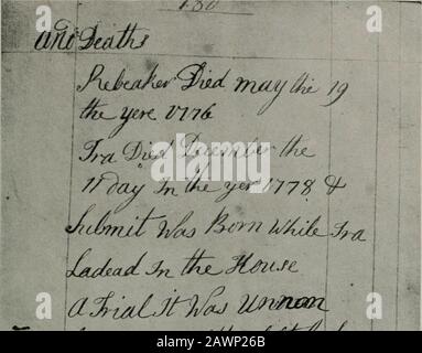 Una storia genealogica dei francesi e delle famiglie alleate . qj&, /^n - j£^w/w /My tua^ fin W& ^tt-ji-H., (4 . Wi •&gt; a 3r-/79o- rr-- / Record famiglia - continua. Record famiglia - continua Foto Stock