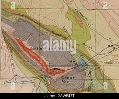 Geologia e risorse idriche del Bacino di Bighorn, Wyoming . P^ ^Luu^^ ; I. Foto Stock