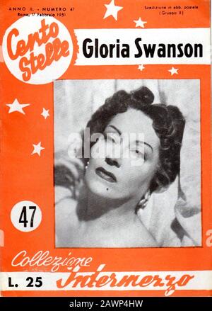 1951 , USA : l'attrice cinematografica GLORIA SWANSON ( 1898 - 1983 ) come norma Desmond in SUNSET BOULEVARD ( 1950 - Viale del Tramonto ) di Billy Wilder. Ita Foto Stock