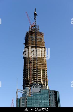 Nuovo grattacielo in costruzione nel CBD di Pechino, Cina Foto Stock