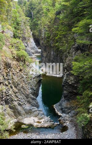 Radal National Park 7 tazze in regione di Maule Cile Foto Stock