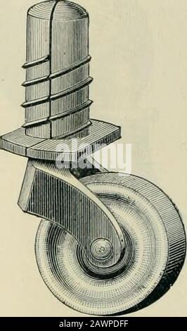 Cornici, specchi, immagini e cornici. . N.4. Taglio A Dimensione Intera. Bedstead Cas-ters. Foto Stock