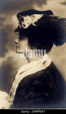 1907 ca, Copenhagen, DANIMARCA: La Principessa MARIE BONAPARTE (2 luglio 1882 - 21 settembre 1962), foto di STENDERSFORLAGS, Copenaghen. Era un francese Foto Stock