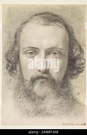 Ford Madox Brown - Ritratto- Studio Principale Di Daniel Casey (Full-Face) Foto Stock