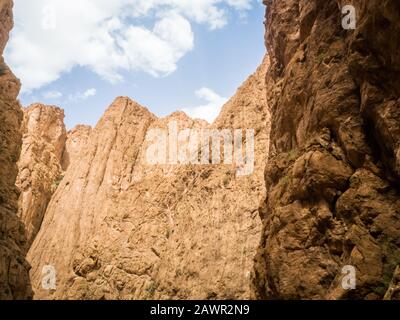 Gole del canyon di Todra a Tinghir, Marocco Foto Stock