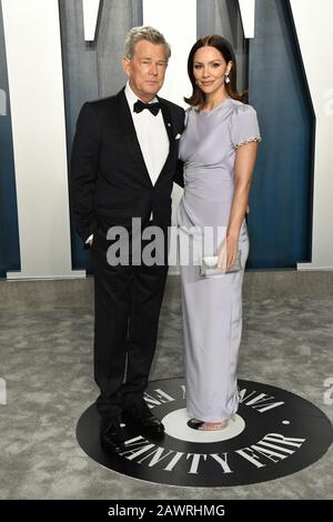 09 Febbraio 2020 - Los Angeles, California - David Foster, Katharine Mcphee. 2020 Vanity Fair Oscar Party in seguito ai 92nd Academy Awards che si sono tenuti presso il Wallis Annenberg Center for the Performing Arts. Photo Credit: Birdie Thompson/AdMedia/MediaPunch Foto Stock