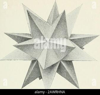 Abhandlungen über die regelmässigen SternkörperAbhandlungen von LPoinsot, 1809; A.LCauchy, 1811; JBertrand, 1858 [und] ACayley, 1859 . Dodekaeder Dritter Art (Poinsot).Großes Dodekaeder {Cayley). Verlag von Wilhelm Engelmann a Lipsia. Ostwalds Klassiker. 151. Taf. IL. Sterndodekaeder Vierter Art (Poinsot). Großes Sterndodekaeder (Cayley). Sterndodekaeder Siebenter Art (Anmerkungen). Foto Stock