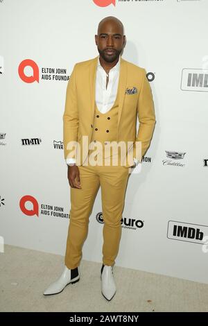 Karamo Brown partecipa al 28th Annual Elton John AIDS Foundation Academy Awards Viewing Party Celebrating The 92nd Academy Awards tenuto presso West Hollywood Park il 09 febbraio 2020 a West Hollywood, California, Stati Uniti. (Foto di Art Garcia/Sipa USA) Foto Stock