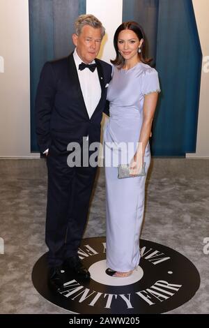 David Foster e Katharine McPhee al Partito Oscar della Fiera Vanity 2020, ospitato da Radhika Jones, tenutosi presso il Wallis Annenberg Center for the Performing Arts a Beverly Hills il 9 febbraio 2020. (Foto di JC Olivera/Sipa USA) Foto Stock