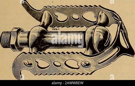 La revisione del commercio delle ruote e del ciclismo . Chicago Show, Spazi 156, 157, 15§ e 159, piano principale. Xew York Show, Spazi 9 E 10, Piano Principale. Si Prega Di Menzionare La Ruota. .•IL.. Drop-Forged CentersDrop-Forged PinsCase-HardenedBall Razze Crosby Pedal AMERICAN MERCHANTS MFG. CO Foto Stock