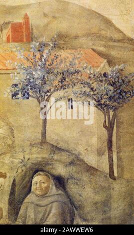 Fra Filippo Lippi - Conferma della regola carmelitana (dettaglio) Foto Stock