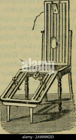 Elektrodiagnostik und Elektrotherapie einschliesslich der physikalischen Propädeutik für praktische Ärzte . Elektricitätsausstellung 1883 hatte Dr. Löwenfeldaus München biegsame, der Körper form sich völlig anschmie-gende Metallelektroden für stabile Ap plicationen mitBefestigungsvorrichtung ausgestellt. Diese Elektroden bestehenaus einer doppelten Lage von Drahtgeflecht, nämlich einer Platte vonstärkerem, vernickelten Eisendrahtgeflecht und einer solchen von feinem,vernickelten Messingdrahtgeflecht; die Ränder der letzteren sind um dieder ersteren (der Grundplatte) an Sehergeen Foto Stock