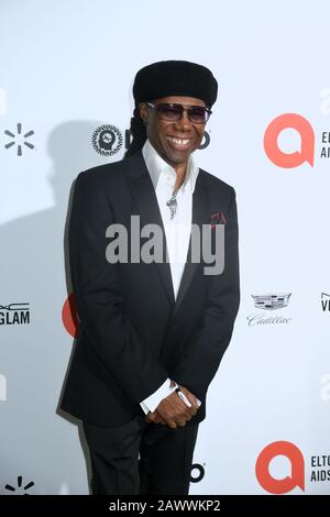 Los Angeles, California, Stati Uniti. 09th Feb, 2020. Los Angeles, California, Stati Uniti. 09th Feb, 2020. Nile Rodgers partecipa al party Oscar della Elton John AIDS Foundation il 9 febbraio 2020 a Los Angeles, California. Foto: Credito Imagespace: Mediapunch Inc/Alamy Live News Foto Stock