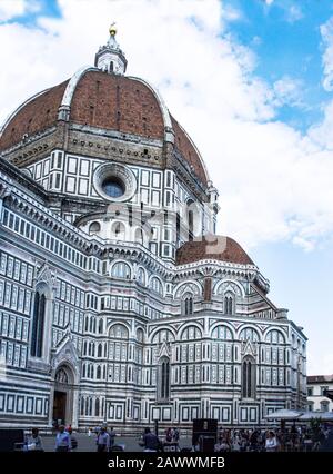 La città di Firenze (Firenze).il Duomo.Vista esterna della cupola del Brunelleschi. Completato nel 1434. Foto Stock