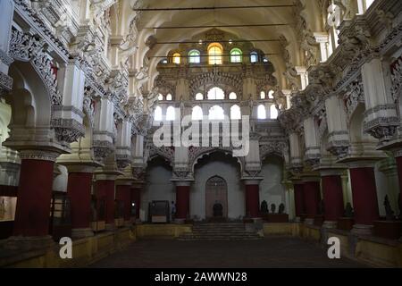 Thirumalai Nayakkar Palace, Città Di Madurai, India Foto Stock