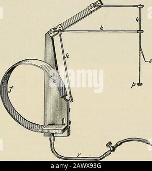 Un testo-libro di fisiologia, per gli studenti medici e medici . ha introdotto una resistenza (restringendo il tubo per mezzo di :i rubinetto) tra l'arteria e il manometro. Quest'Ultimo* Sec Dawson, British Medical Journal, 1906, 996. VELOCITÀ E PRESSIONE DEL FLUSSO SANGUIGNO. 479 registrerà quindi la pressione media e non mostrerà variazioni con il battito cardiaco. Un'idea generale delle variazioni delle pressioni sistolica, diastolica e media, in tutto il sistema arterioso, può essere data dallo schema riportato in Fig. 190. Metodo Di Misurazione della pressione sistolica e diastolica inAnimals. Negli animali un manometro Foto Stock