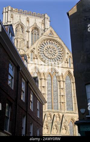 Il transetto sud di York Minster Foto Stock