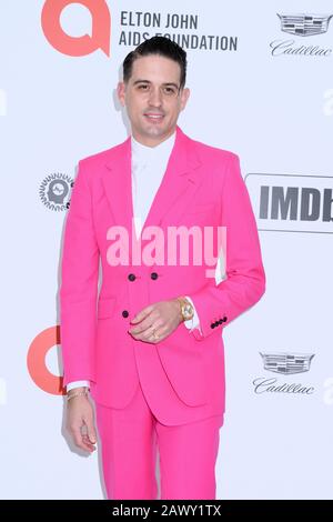 Los ANGELES, CA - 09 FEBBRAIO: G-Eazy partecipa al party Di Osservazione degli Oscar della Fondazione Elton John AIDS il 9 febbraio 2020 a Los Angeles, California. Foto: ImageSPACE Foto Stock