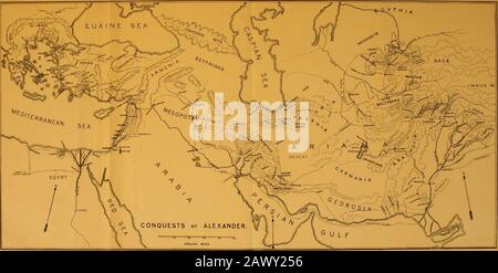 Alexander : una storia dell'origine e della crescita dell'arte della guerra dai primi tempi alla battaglia di Ipso, B. C301: Con un resoconto dettagliato delle campagne del grande macedone . Sognan Rock And Rock Of Chorienes, Early In 327 Back To Zariaspa Spring, 327 To Alexandria Ad Caudacura May, 327 In Alexandria E Nicea Fino A Luglio, 327 Cophen Campaign Da Luglio A Inverno, 327 Aornus E Dyrta Fino A Fine Inverno, 326 Crossing Of Indus Early Spring, 326 In Taxila Aprile, 326 Crossing Of Hydaspes River And Battle, May, 326 Five Rivers Campaign Giugno And Luglio, 326 At Hypliasis Fine Luglio, 326 Back To Hydaspe Foto Stock