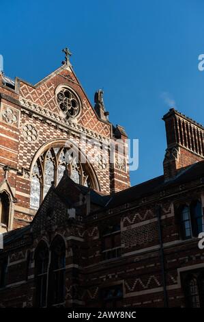 Oxford, Inghilterra, Regno Unito. Febbraio 6th 2020 l'elegante architettura del Keble College, Parks Road, Oxford University, Inghilterra Foto Stock