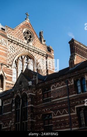 Oxford, Inghilterra, Regno Unito. Febbraio 6th 2020 l'elegante architettura del Keble College, Parks Road, Oxford University, Inghilterra Foto Stock