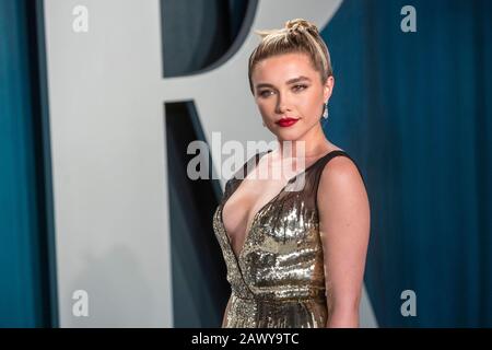 Florence Pugh frequenta il Vanity Fair Oscar Party al Wallis Annenberg Center for the Performing Arts di Beverly Hills, Los Angeles, USA, il 09 febbraio 2020. | utilizzo in tutto il mondo Foto Stock