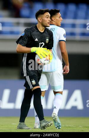 Pereira, COLOMBIA - 30 GENNAIO : Juan Pablo Cozzani d'Argentina in azione, durante una partita tra Argentina U23 e Venezuela U23 come parte di CONMEBOL Preolimpico 2020 a Estadio Hernan Ramirez Villegas il 30 gennaio 2020 a Pereira, Colombia.(MB Media) Foto Stock