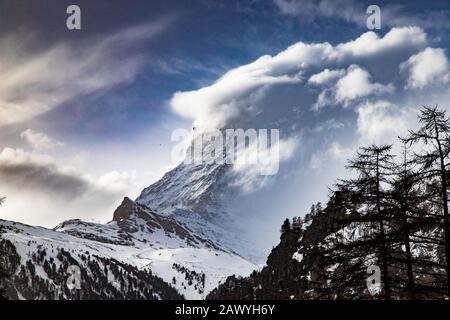 Vista sul Cervino da zermatt, Alpi svizzere Foto Stock