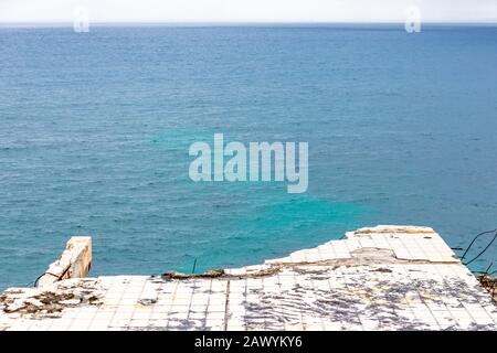 Villa gravemente danneggiata a Sint Maarten Foto Stock