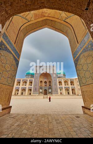 Mir-ho Arab madrasa, Bukhara, Uzbekistan in Asia centrale Foto Stock