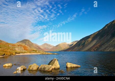 Wast Water, Wasdale Head, Lake District, Cumbria, Inghilterra Foto Stock