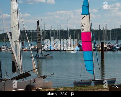 Brombachsee, Enderndorf, Marina, Franken, Bayern, Deutschland | Brombachsee, Enderndorf, Marina, Franconia, Baviera, Germania Foto Stock