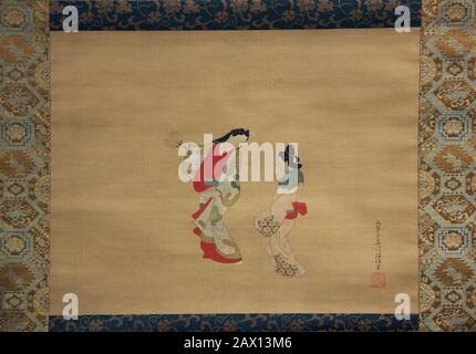 Donna e Attendant, 18th secolo. Foto Stock