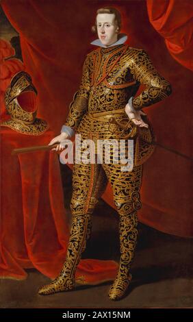 Filippo IV (1605-1665) nella Parade Armor, ca. 1628. Foto Stock