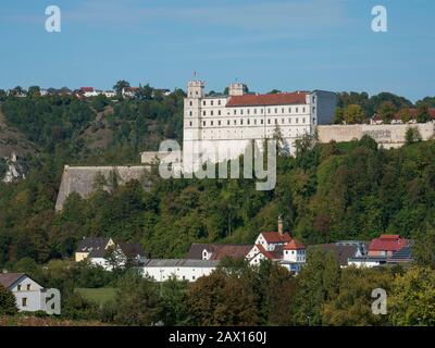 Willibaldsburg, Eichstätt, Altmühltal, Bayern, Deutschland | Eichstaett, Willibaldsburg, Altmuehltal, Baviera, Germania Foto Stock