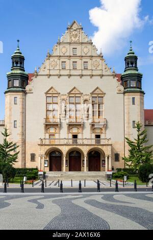 Il bellissimo edificio dell'Università Adam Mickiewicz di Poznan, Polonia. Foto Stock