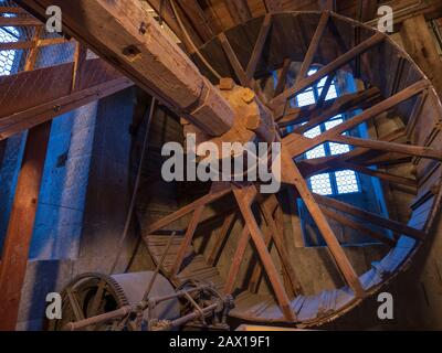 Altstadt, im Kirchturm Daniel, Nördlingen, Franken, Bayern, Deutschland | centro storico, nella torre della chiesa Daniel, Noerdlingen, Franconia, Baviera, Germania Foto Stock