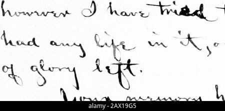 Lettere d'amore del poeta di bachelor, James Whitcomb Riley a Miss Elizabeth Kahle, ora stampato per la prima volta dagli originali con numerosi facsimili . ma beingdelayed a Boston alcuni giorni, al fine di avvalersi di inviti Club, è così hurriedme a fare impegni occidentali, Ho un minuto di eghnta sulla strada principale quando ho iniziato.[1411 Ma devo avere altri impegni orientali, e spero allora di trovare l'oppor-tmity così a lungo negato. Il fatto è, sto becom-ing appena un trifle popolare e con una tendenza di crescita in quella direzione. Non posso scrivermi ora. Ti ho inviato documenti. Li hai già? Vi diranno Foto Stock