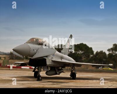 Malta - 30 SETTEMBRE 2008 - Malta International Airshow - RAF Eurofighter Typhoon jet fighter Foto Stock