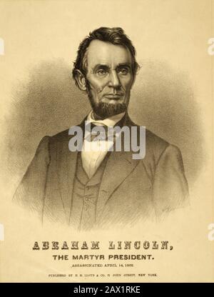 1864 ca , USA : il presidente degli Stati Uniti ABRAHAM LINCOLN ( 1809 - 1865 ). - Presidente della Repubblica - Stati Uniti - ritratto - cravatta - cravatta - papillon - Colletto - colletto - Abramo --- Archivio GBB Foto Stock