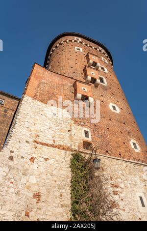 Torre Sandomierska (Baszta Sandomierska) Sul Castello Reale Di Wawel A Cracovia. Polonia, Europa Foto Stock