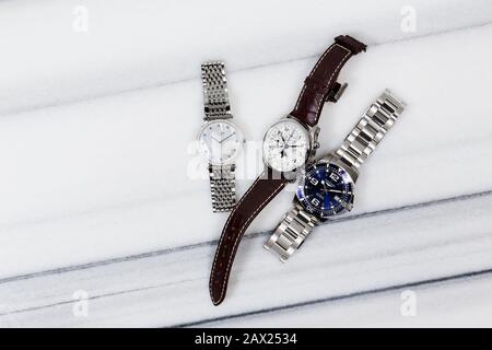 Tre Orologi Longines Foto Stock